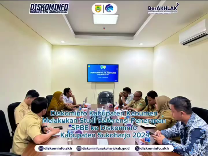Dinas Kominfo Sukoharjo Menerima Studi Referensi SPBE dari Dinas Kominfo Kebumen