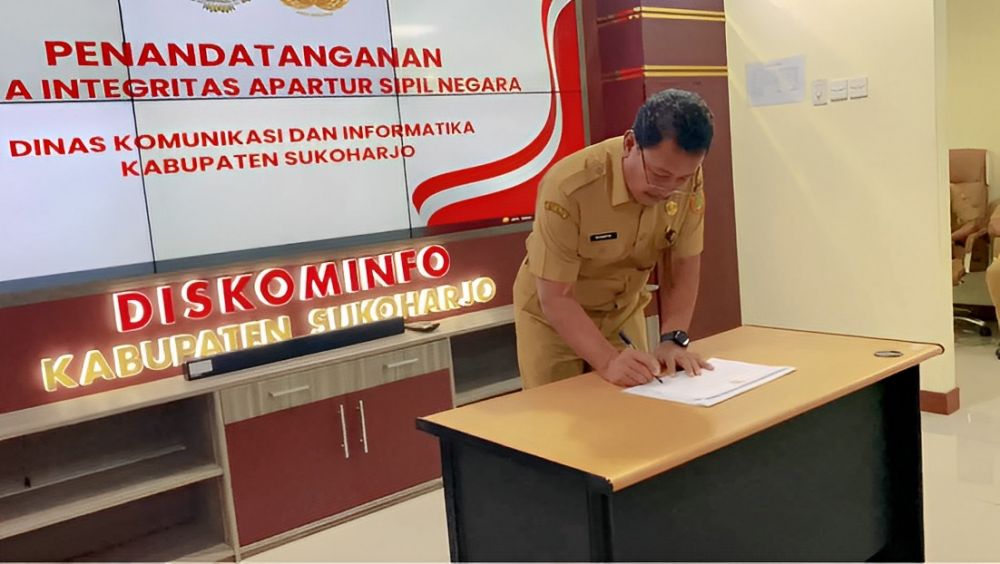 Ikrar Netralitas Dalam Pemilu dan Pemilihan Kepala Daerah Tahun 2024 Diskominfo Sukoharjo