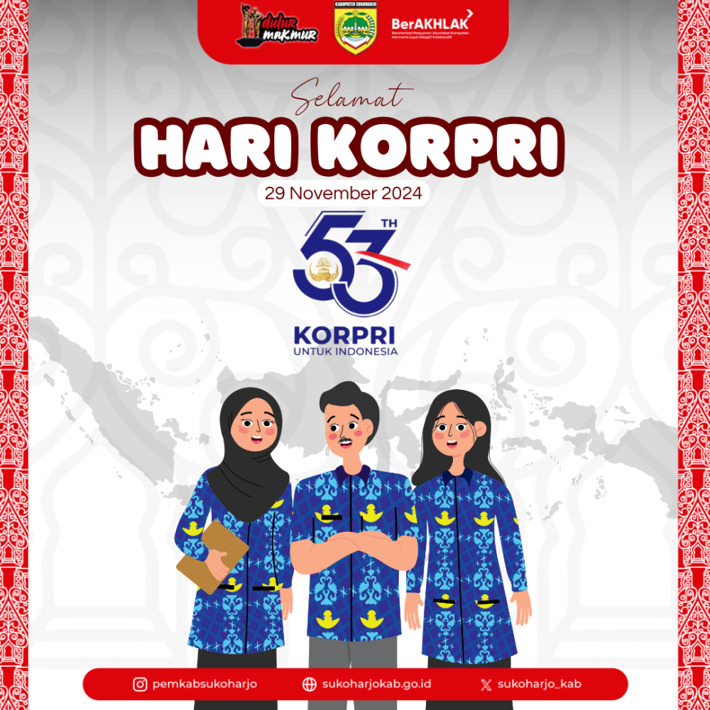Penyerahan Penghargaan di HUT KORPRI ke-53 Sukoharjo