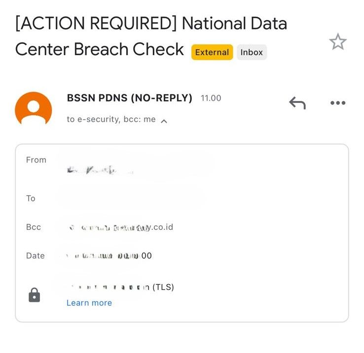 Peringatan BSSN, Upaya Phishing Mengatasnamakan BSSN Terkait Insiden Pusat Data Nasional Sementara
