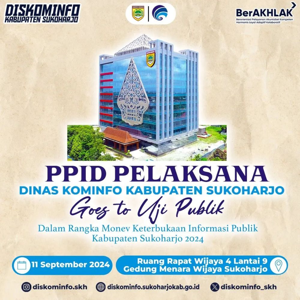 Dinas Kominfo Kabupaten Sukoharjo Ikuti Uji Publik PPID Pelaksana