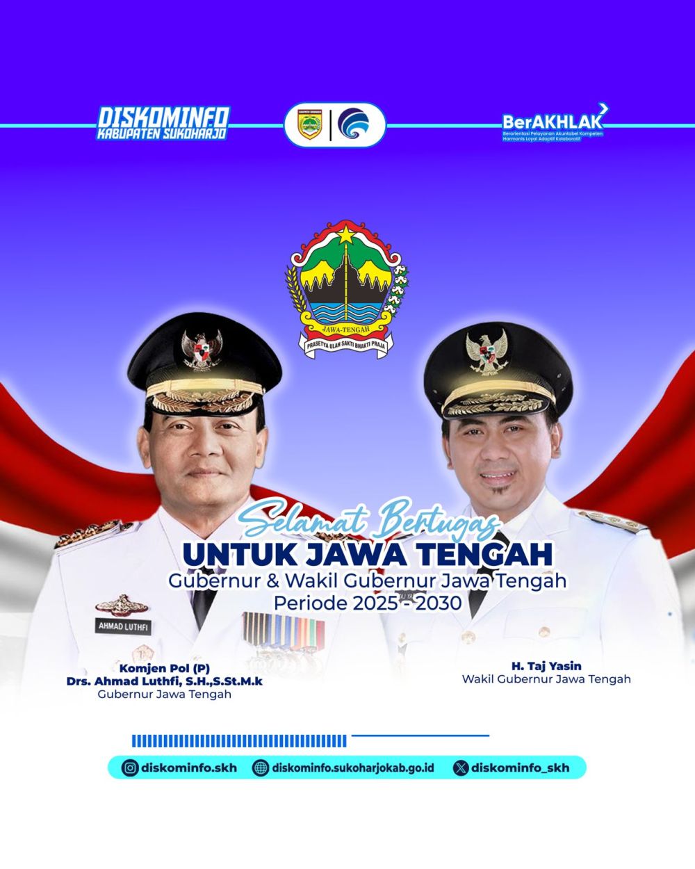 Ahmad Luthfi - Taj Yasin Resmi Pimpin Jawa Tengah 2025-2030