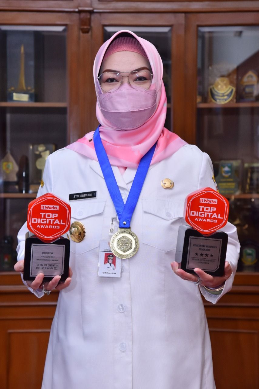 Sukoharjo Menerima dua Penghargaan TOP DIGITAL AWARDS