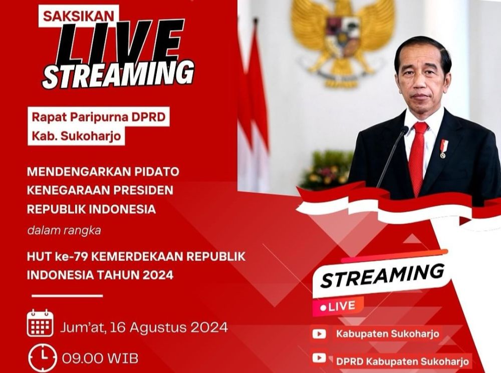 Live Streaming Pidato Kenegaraan Presiden Republik Indonesia