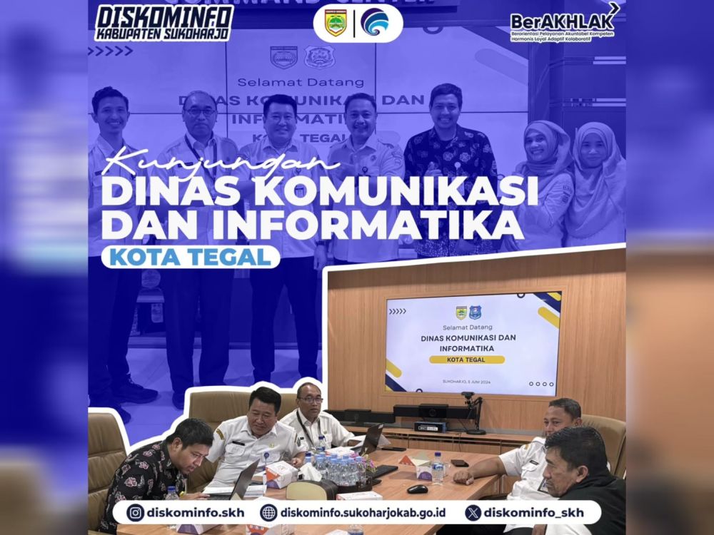 Diskominfo Sukoharjo Menerima Kunjungan Studi Tiru dari Diskominfo Kota Tegal Terkait SPBE