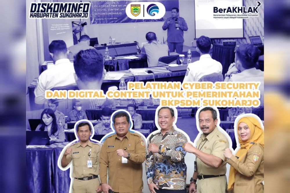 Kepala Dinas Komunikasi dan Informatika Kabupaten Sukoharjo Hadir sebagai Narasumber dalam Pelatihan Keamanan Siber dan Konten Media Sosial