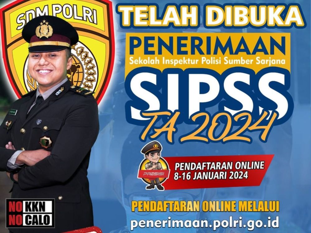 Polri Buka Penerimaan SIPSS 2024, Cek Persyaratan Ini